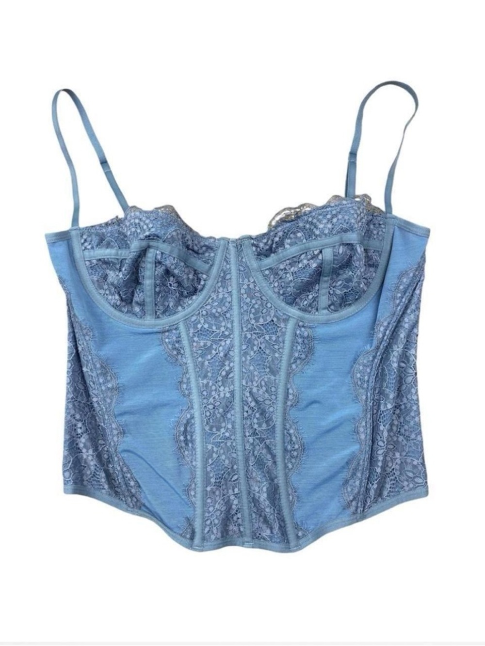 out from under modern love corset in slate blue - Picture 2 of 8